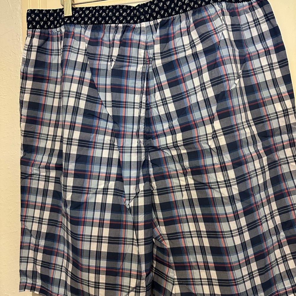 Daniel Cremieux Navy and White Plaid PJ Shorts